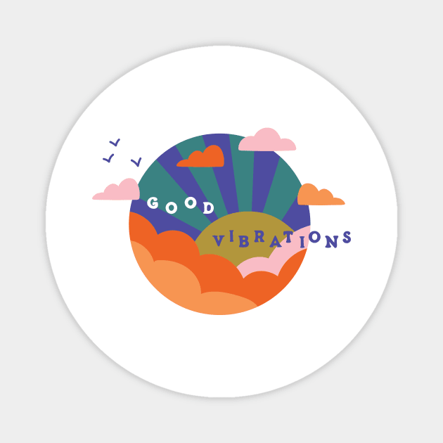 Good Vibrations Sky Magnet by Elizabeth Olwen